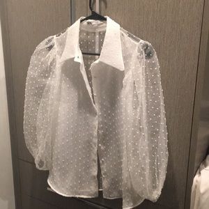 Zara organza blouse
